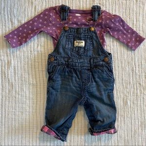 Fleece lined Overalls and onesie